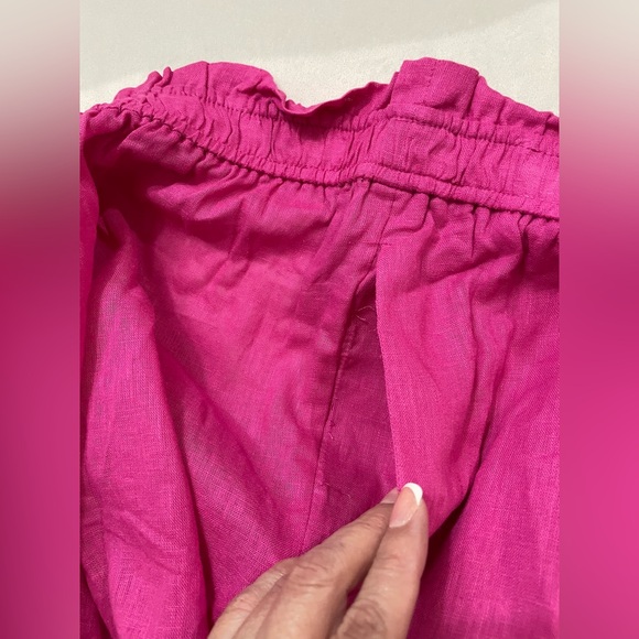 NWT Michael Kors Wide Leg Front Tie Pants Hot Pink Size XL - Picture 11 of 11
